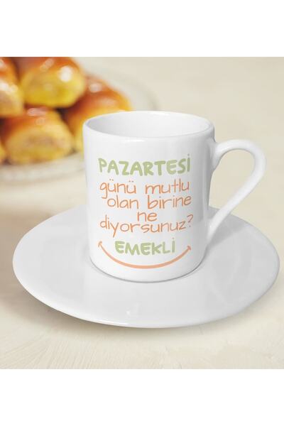 Bk Gift Gift Emekli Tasarımlı Türk Kahvesi Fincanı-2, Erken Emekli, Yeni Emek...