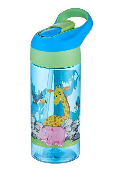 Vagonlife Set of 2 500ml Tritan Children's School Water Bottle with Thick Straw