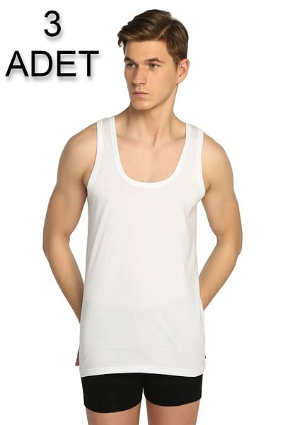 Seher Yıldızı Men's Combed Cotton Undershirt 3-pack
