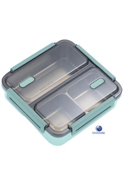 Vagonlife Portable Three Compartment 304 Stainless Steel Children's Food Box for Students and Office Expedition Bowl 950ml