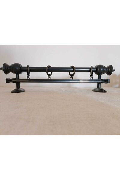 BeSe HOME Tek Raylı Ahşap Rustik 350 Cm Korniş Perde Askısı Perde Aksesuarı