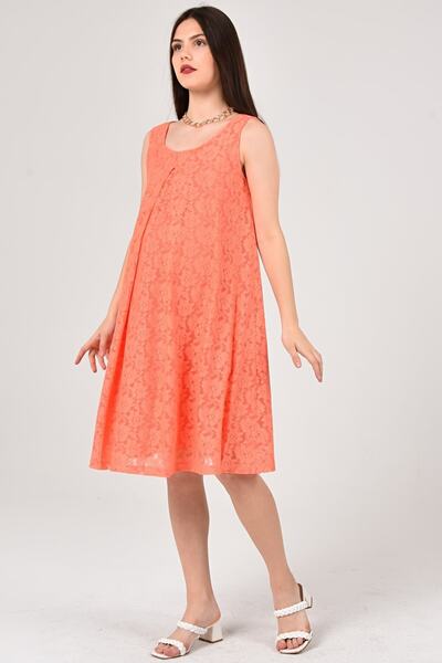 MİMBA Dantelli Yavru Ağzı Hamile Elbisesi