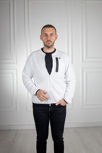 Sarar Λευκό φούτερ με φερμουάρ