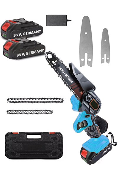 SCHUTZENGER 88 Vf 10-15 Cm Uzun Kısa Pala Ve Zincir 2x Akü Çantalı Şarjlı Dal...