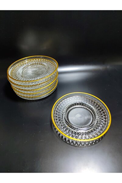 Zeryas Home 6 Pieces Gilded Tea Plate - Elysıa Compatible