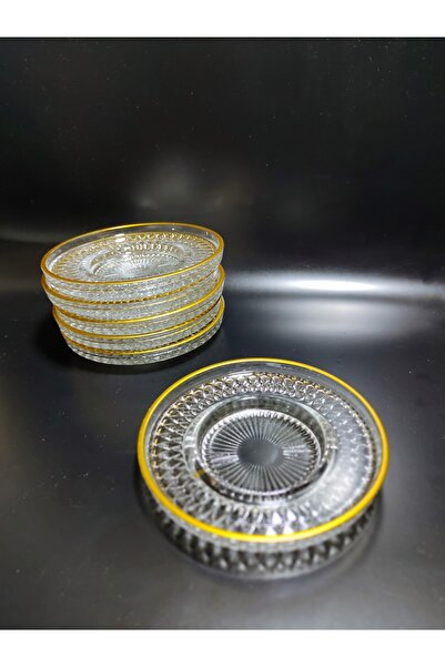 Zeryas Home 6 Pieces Gilded Tea Plate - Elysıa Compatible