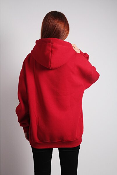 to COSMOS Unisex Oversize Pure Hoodie Red