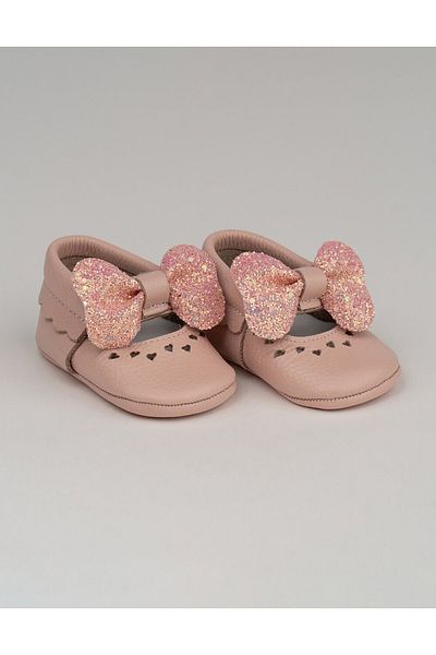 Beybium Bobby Powder Natural Leather Baby Moccasin