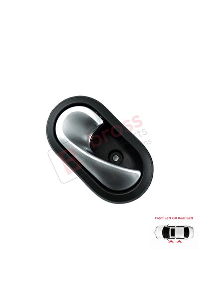 Bross Otomotiv Front Or Rear Left Inner Door Chrome Opening Handle For Dacia