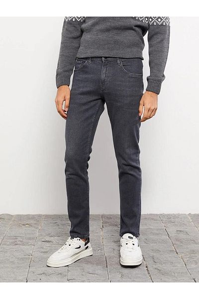 DENİM LONİ Ανδρικό παντελόνι Dennys Denim Slim Fit Grey-5705