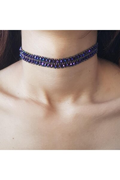 Handmade By HLY العتيقة الأرجواني كريستال حجر الهرم المختنق