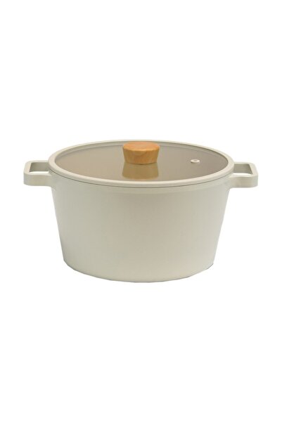 NEOFLAM Fika Beige Pot and Pan Set 7 Pieces 18x22x26 Pot 24 Pans