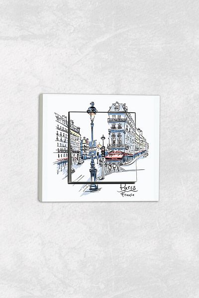 markcat Ovivo grano UV Printed Paris Concept White Single Decorative Switch Socket Frame Set