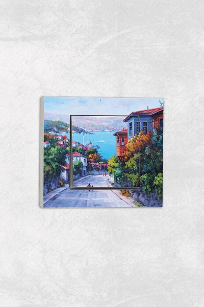 markcat Ovivo grano UV Printed Nostalgia Concept White Single Decorative Switch Socket Frame Set
