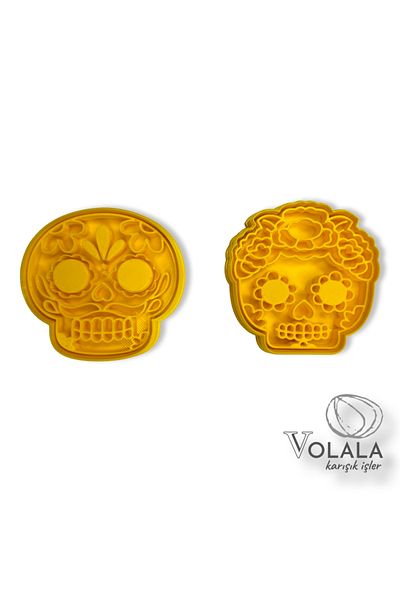 Volala Art Skull Cookie and Ceramic Mold Set