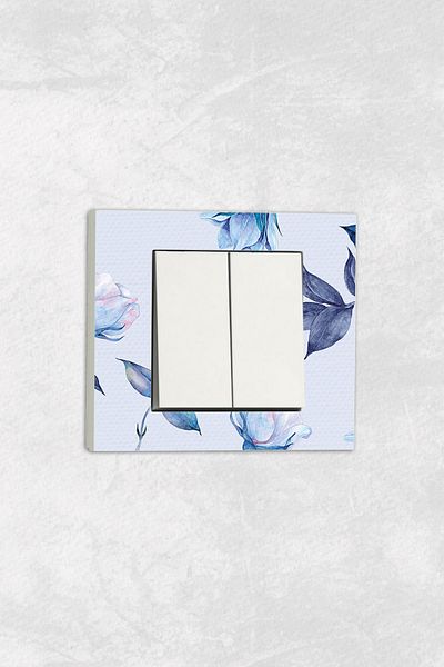 markcat Ovivo Grano (TWO KEY SOCKET) UV Printed Blue Making Pattern White Comitator Frame Included