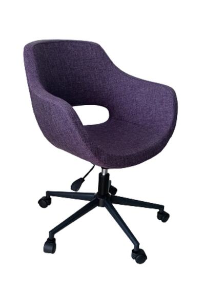 KamusalMarket Bilgisayar Sandalyesi Ofis Çalışma Koltuğu Siyah Metal Ayaklı Döküm Süngerli