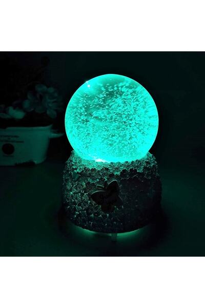 Özen Avm Unicorn Ve Uyuyan Sevimli Kız Işıklı Müzikli Püskürtmeli Büyük Boy Kar Küresi