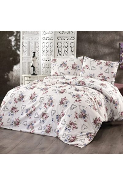 Aysalife home tekstil طقم غطاء لحاف قطني فردي عالي الجودة بنمط قلب حديث