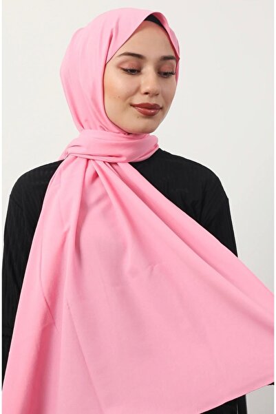 Mides scarf Μοντέλο ροζ σάλι από βαμβακερό κρασί καζάζ χιτζάμπ1