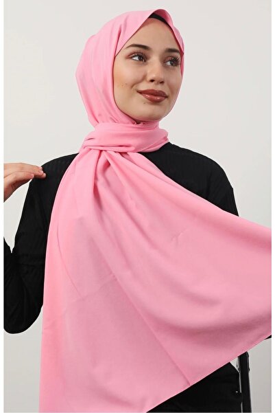 Mides scarf Μοντέλο ροζ σάλι από βαμβακερό κρασί καζάζ χιτζάμπ1