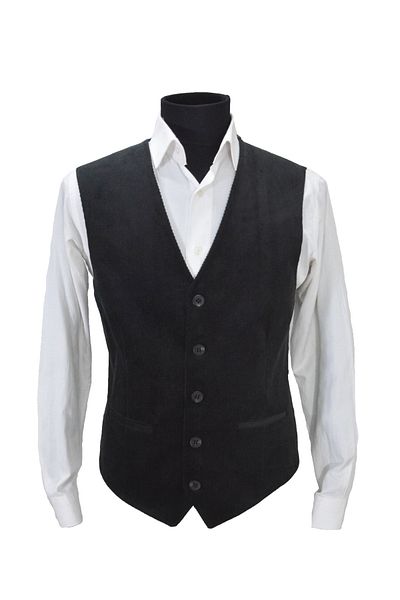 MENTOR REGALO Ανδρικό γιλέκο V-Neck Black Velvet 50450