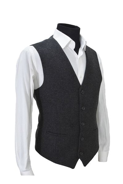 MENTOR REGALO Men's Vest V-Neck Smoked Cuff Pale 50451