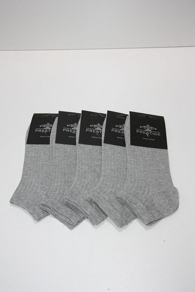 Prestige Ανδρικές κάλτσες 5 τεμαχίων γκρι Basic Booties