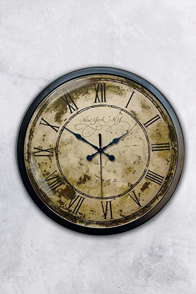 Kasva Concept هدية ساعة حائط معدنية سوداء مقاس 40 سم