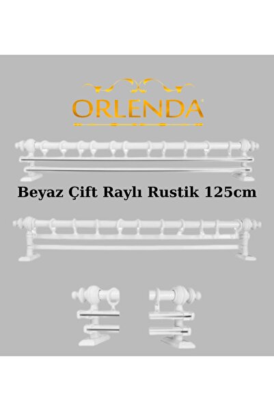 Orlenda Aluminijska cev rustikalna karnišna držača sa drvenom glavom i duplim...