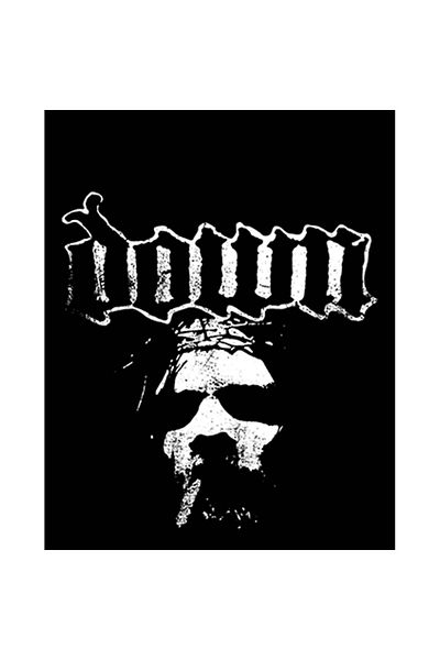 Z zepplin Down Jesus Face Patch mare pe spate