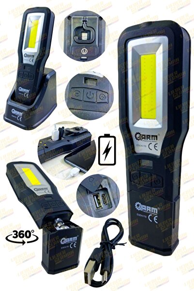 Lieber German 550 Lümen Standlı Powerbank Özelikli Mıknatıslı Ultra Viyole Mo...