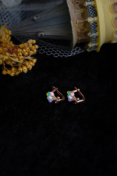 ENCİLİ SİLVER 925 Ayar Gümüş Uçan Balon Model Çocuk J Küpe