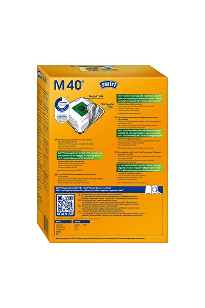 Swirl M 40/10 Ecopor Siemens Ve Bosch Elektrikli Süpürgeler Için Toz Torbası | Ecopor-filter