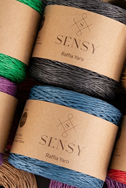 SENSY Premium 250 gr Ață de hârtie naturală, fire de hârtie împletită, rafie, geantă, suplă, ață de pălărie, 250 m negru