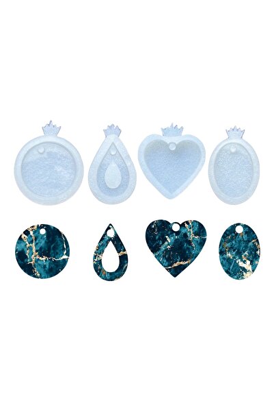 epoksi kalıp cank Epoksi Kolye & Anahtarlık Silikon Kalıp Seti, Epoksi Başlan...