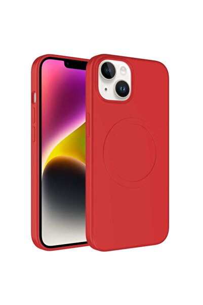 UnDePlus Apple Iphone 14 Plus Kılıf Magsafe Lansman Silikon Kapak Plas