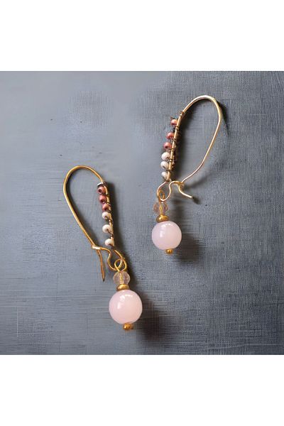 dela otantik Authentic Ethnic Bohemian Beaded Pink Women's Earrings Handmade Bijouterie Jewelry/ Gift/ Earrings Jewelry