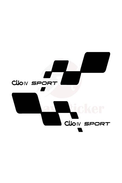 Akçay Sticker 30cm X 11cm Renault Clio 4 Sport Sticker Oto Sticker Sag Sol Ta...