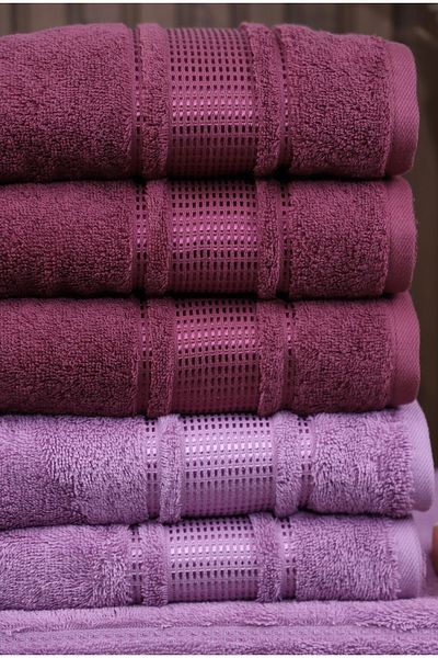 Özdilek Colourist 6-Piece Cotton Highly Water Absorbent 50*90 Hand and Face Towels