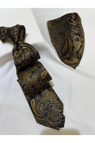 HAND MADE KRVT Hand Made %100 Microfiber Kravat Ve Mendil Takım 21122202