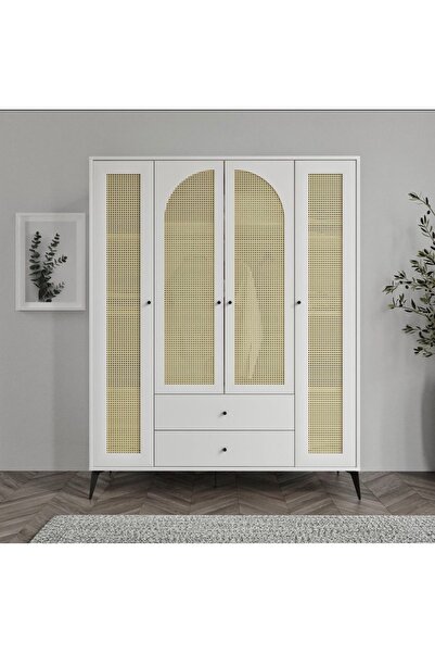 Genel Markalar Diamond 4 Hazeran Kapaklı 2 Çekmeceli Lefkas Beyaz Dolap