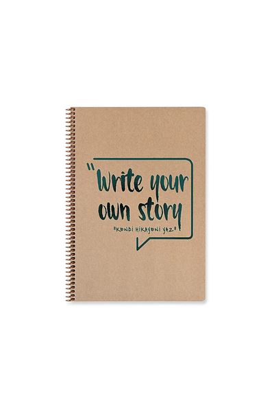 KESKİN COLOR 16.5x22.5 Cm 100 Sheets Unlined Funky Hard Cover Notebook 70 Gr Cream Color Quality Paper