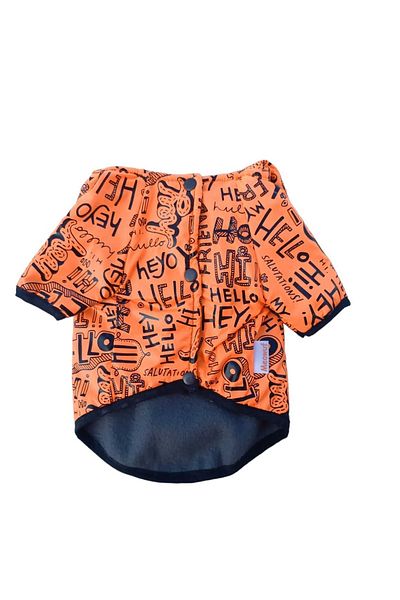 meowuf My Friend Raincoat Hooded Orange Raincoat Dog Apparel for Small and Medium Breeds