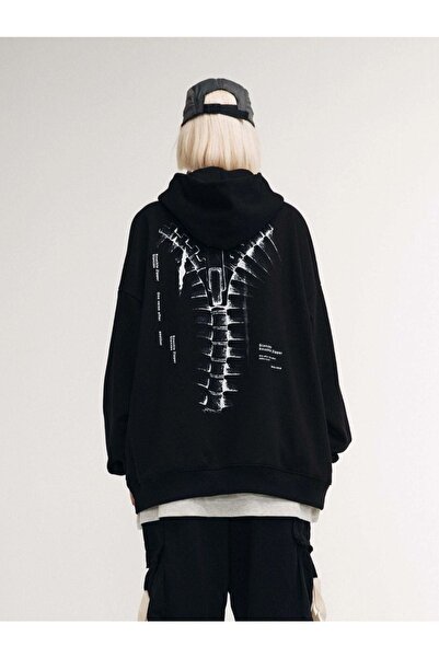 Altamira Φούτερ με κουκούλα Unisex Μαύρο με φερμουάρ στην πλάτη