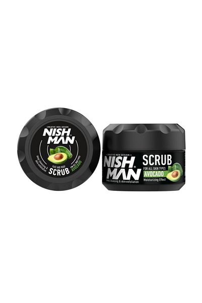 NISHMAN 300 ml Avocado Extract - Clay Acid Scrub Peeling Against Oil and Impurities