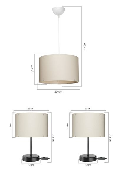 manogrup avize aydınlatma Arel Black Bedroom Lampshade Chandelier Lighting Set 22 Pieces