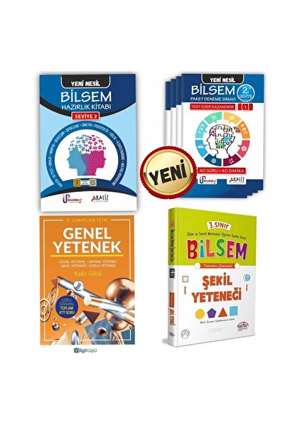 Tudem Yayınları 3. Sınıf Bilsem Hazırlık Bilsem Deneme Seti Bilsem Şekil Yete...