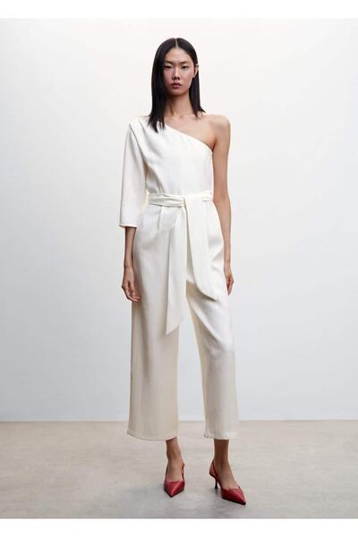 MANGO Woman Asymmetric Long Jumpsuit
