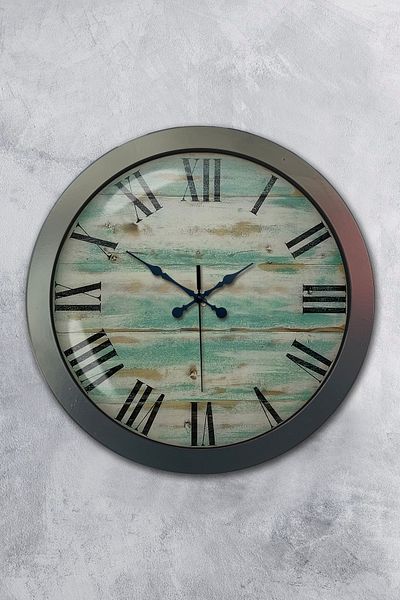Kasva Concept Gift 36 cm Anthracite Metal Antique Roman Wall Clock